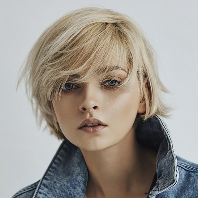 Portrait of fashionable blonde woman